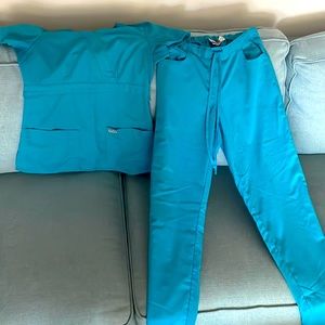 Teal Greys Anatomy scrub set